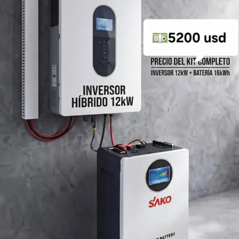 KIT FOTOVOLTÁICO SAKO 12 KW☀️ Inversor SAKO 12 KW Batería SAKO 16 KWH