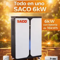 🔋☀️ KIT SOLAR TODO EN UNO SACO 6 KW + BATERÍA 16 KWH ⚡🏠