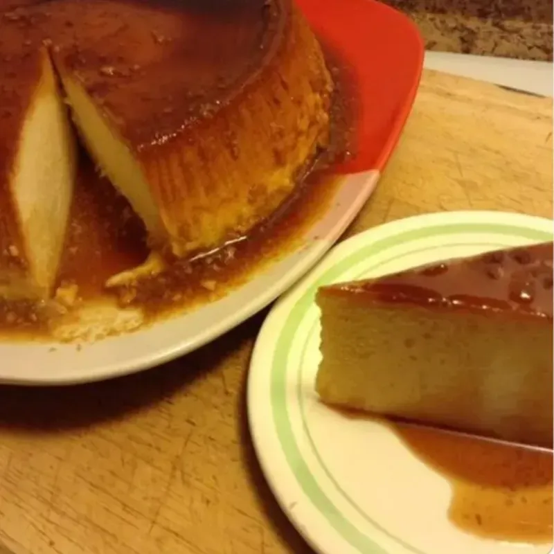 Flan de leche en porciones