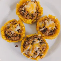 Tostones rellenos jamón y queso