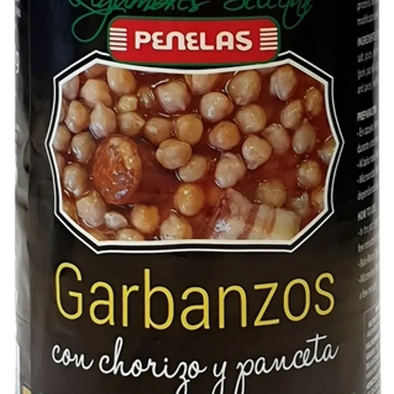 Garbanzos con panceta y chorizo 