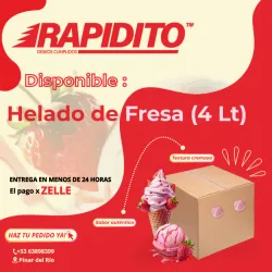 < Helado - Fresa >