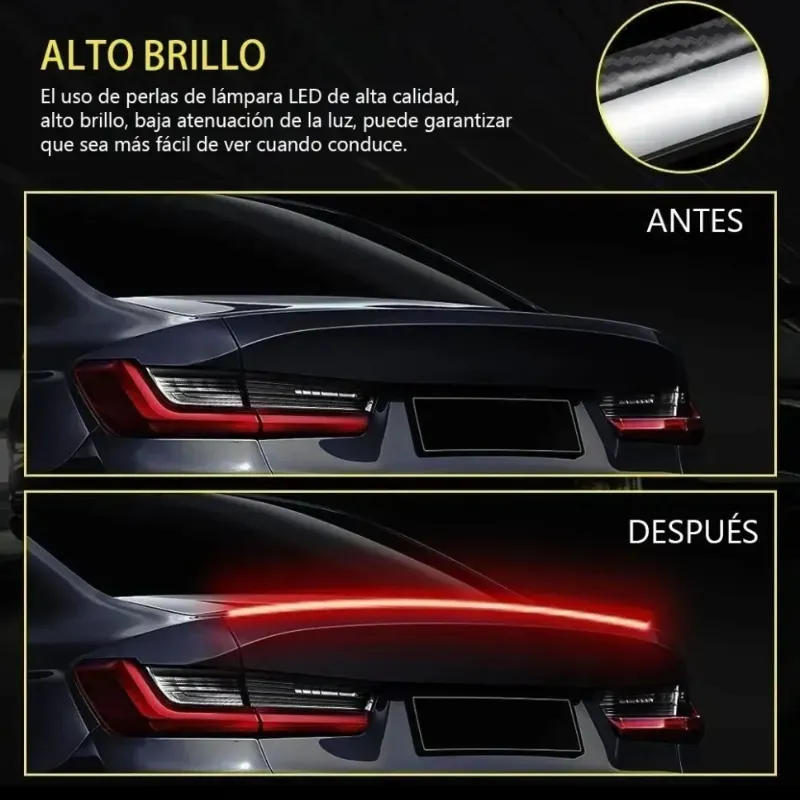 alerón trasero LED fibra carbono - PRECIO SÓLO EN USD: 35 USD