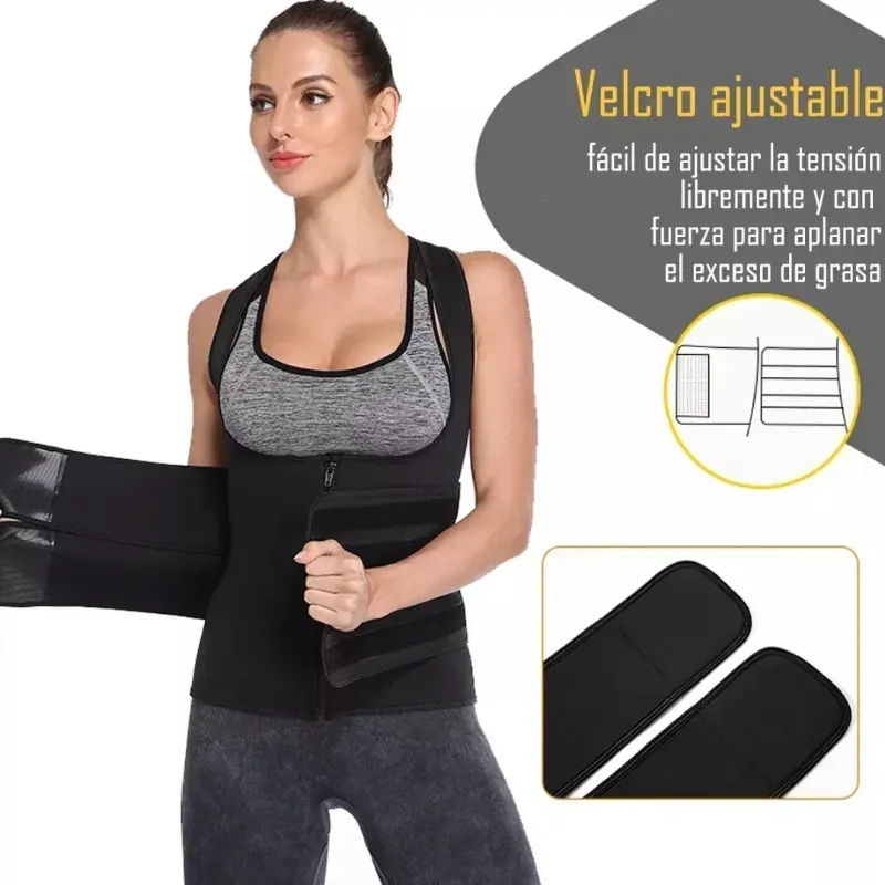 faja deportiva/terapéutica 2 lengüetas y tirantes