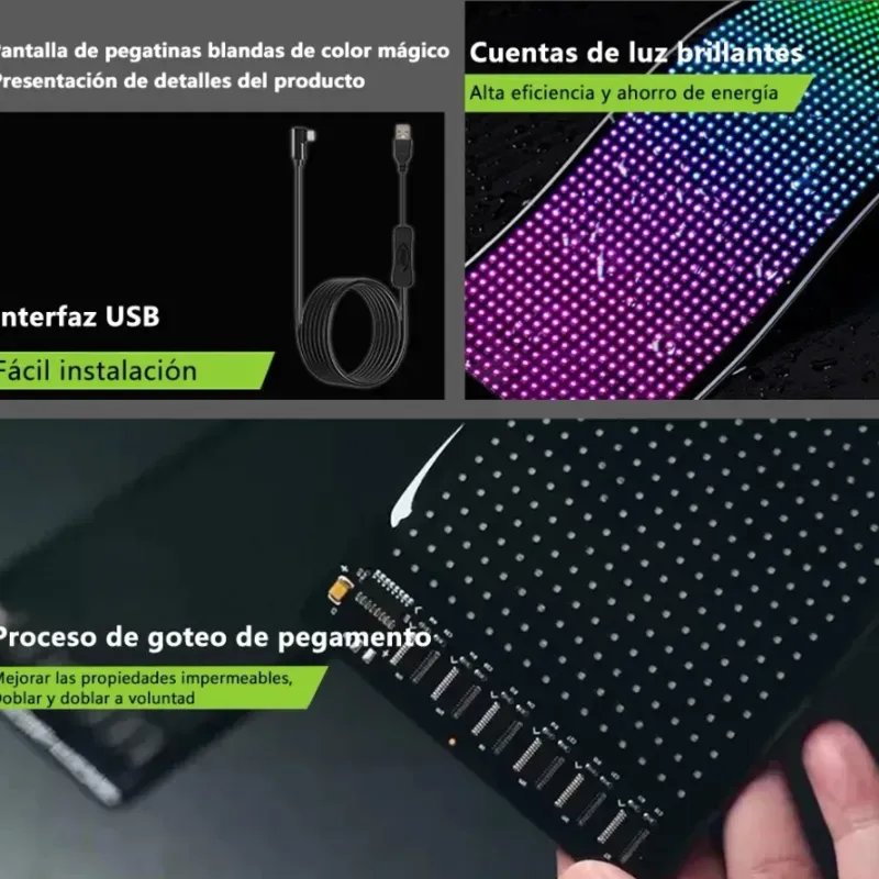 pantalla programable flexible LED Devil Eyes para autos_2pzas - PRECIO SÓLO EN USD: 65 USD