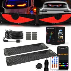 pantalla programable flexible LED Devil Eyes para autos_2pzas - PRECIO SÓLO EN USD: 65 USD