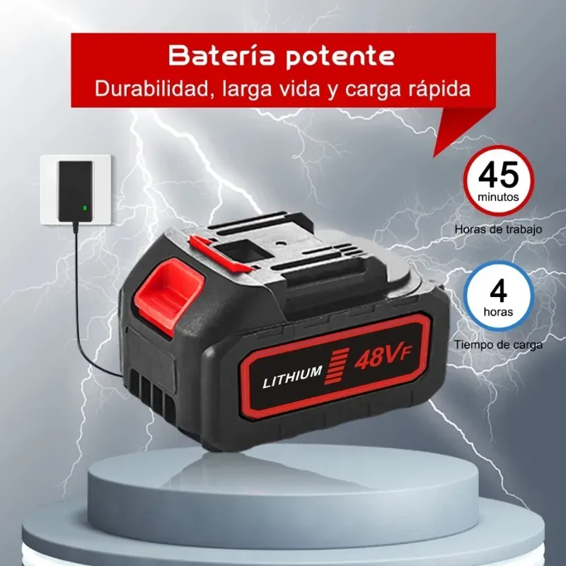 pistola hidrolavadora inalámbrica 400W, 48v y 8000 mAh - 45 USD
