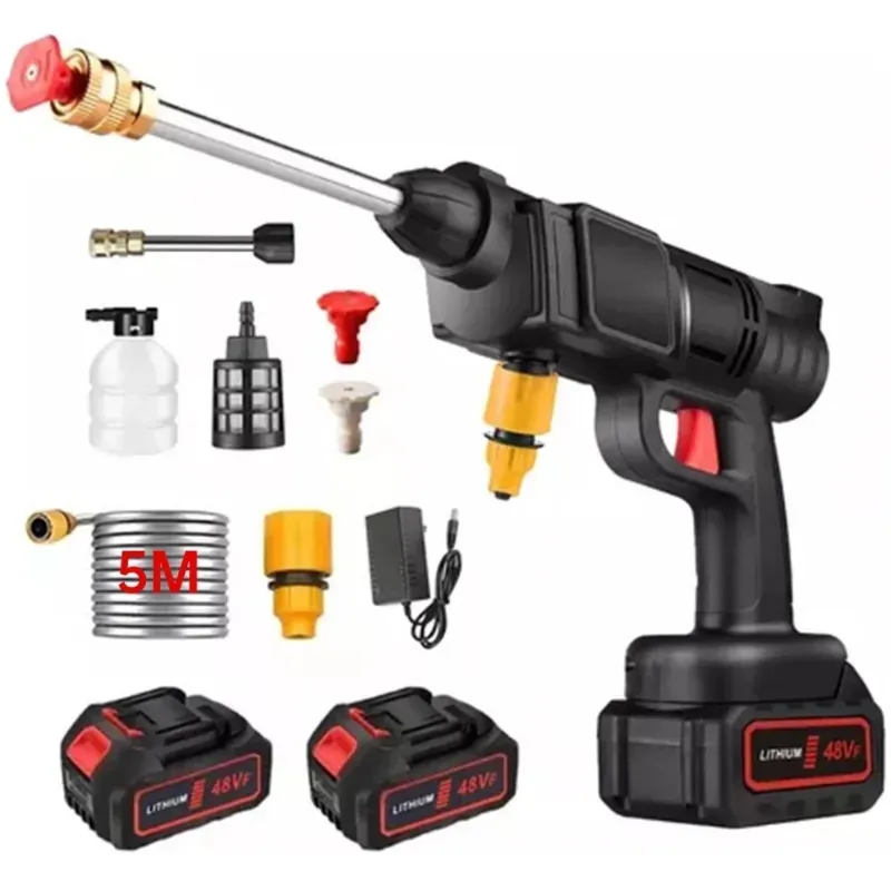 pistola hidrolavadora inalámbrica 400W, 48v y 8000 mAh - 45 USD