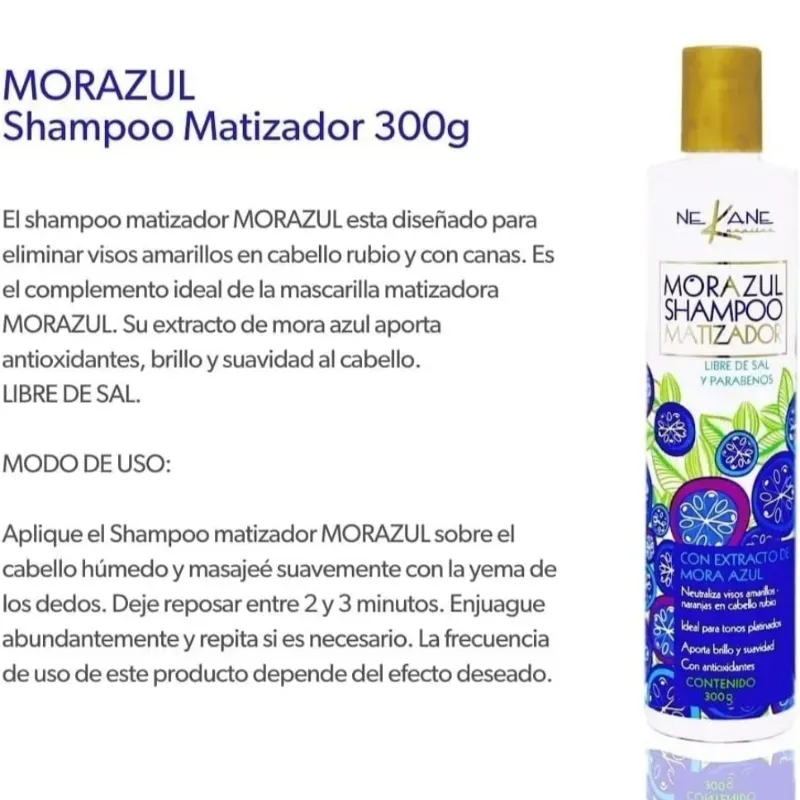 shampoo matizador Morazul 300g