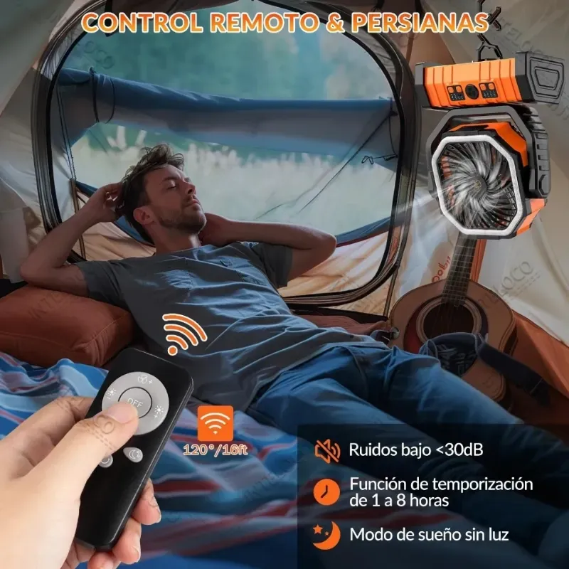 ventilador recargable portátil 20000 mAh