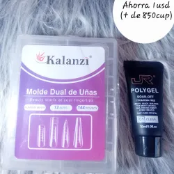1 polygel JR + 1 Caja de 144 Moldes Mixtos