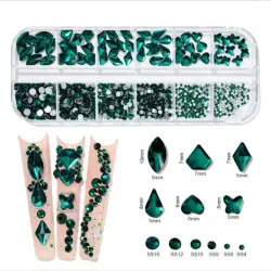 Caja de Piedras Variadas Verdes 