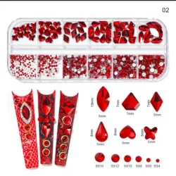 Caja de piedras variadas Roja