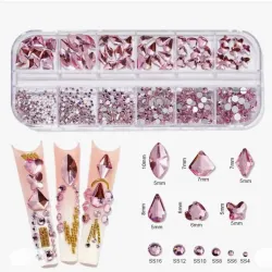 Cajas de Piedras Variadas Rosadas