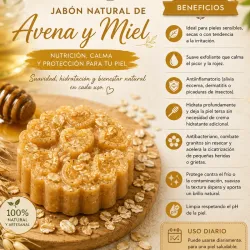 Jabón Natural de Miel con Avena