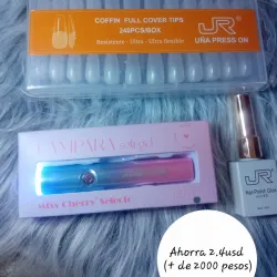 Lámpara Softgel + Pegamento Soft gel + Caja de 240 Uñas Soft Gel