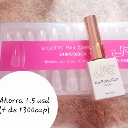 Pegamento + Caja de Uñas Softgel