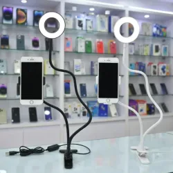 Aro de luz con soporte para teléfono