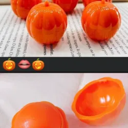 Bálsamo labial humectante e hidratante en forma de calabaza 🎃 🔖✨