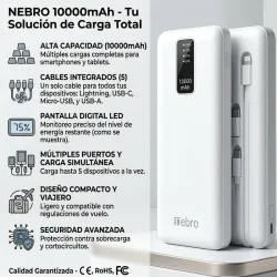 Batería portátil Nebro🔋 Marca: Nebro 🔖✨