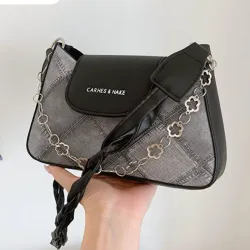 Cartera negra y gris
