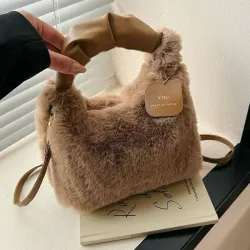 Cartera peluda carmelita 🤎