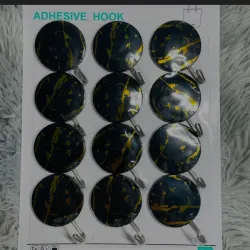 Colgadores imitación mármol negro