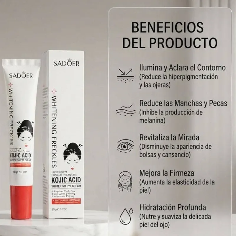 ✨ Contorno de Ojos con Ácido Kójico, Niacinamida y Retinol 20 g ✨
