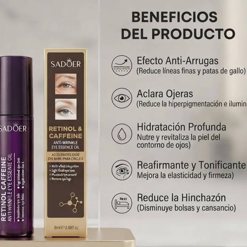 ✨ Contorno de ojos con Retinol y Cafeína 8 ml ✨