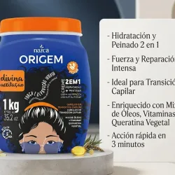 Crema 2 en 1 Para Transición Capilar 1kg