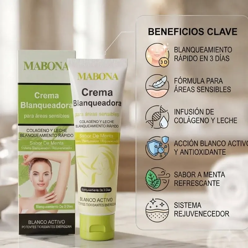 Crema blanqueadora Mabona para áreas sensibles