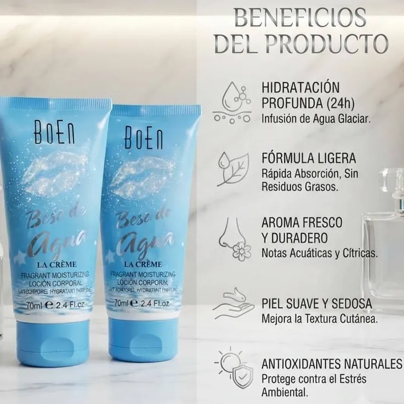 Crema Corporal Beso de Agua🩵