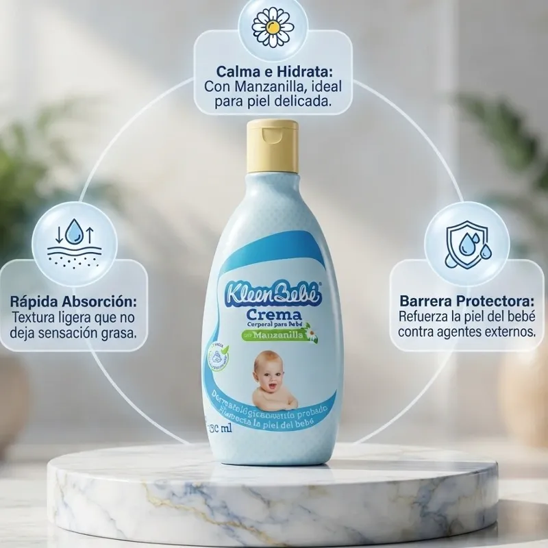 Crema corporal KleenBebé con manzanilla