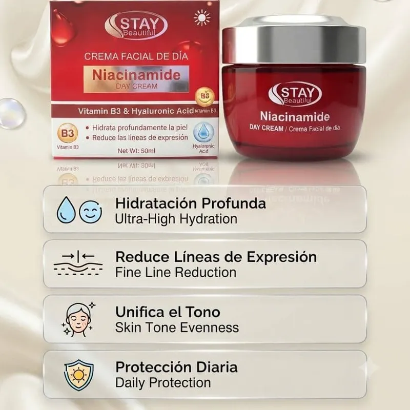 Crema de Día con Niacinamida + Ácido Hialurónico