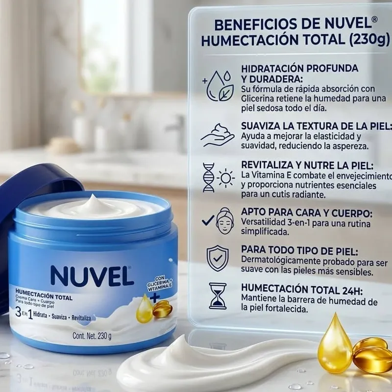 Crema Nuvel , Hidratación profunda 💦 🔖✨