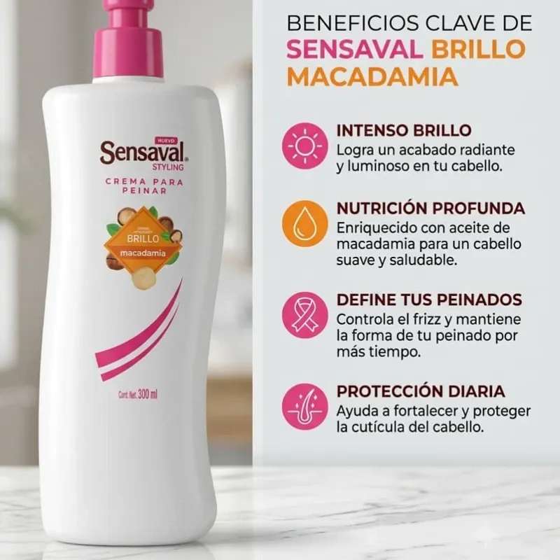 Crema para peinar Sensaval Styling macadamia