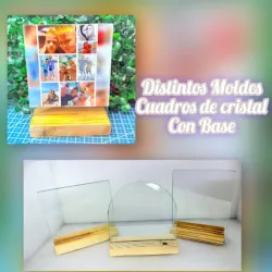 Cuadros de Cristal con Base, Personalizados 