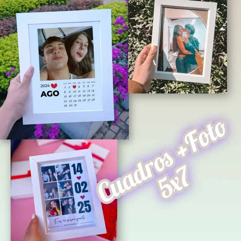 Cuadros 5x7 pulgadas , foto + Cuadro ,