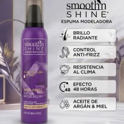 Espuma modeladora Smooth'n Shine anti frizz