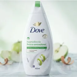 Gel de baño Dove 450ml, manzana y madera de cedro