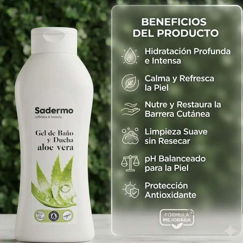 🫧Gel de Baño y Ducha Sadermo - Aloe Vera