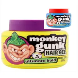 Gel Moco de Gorila 7.5 ozFormulada con aceite de coco y manteca de karité, ideal para cabello rizado y en crecimiento. ‣ 0%