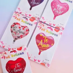 Globos Metalizados en Forma de Corazón "Te Amo"❤️