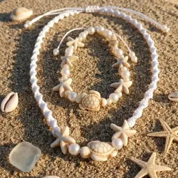 Juego Collar y Pulsera ☀️🌴🐚