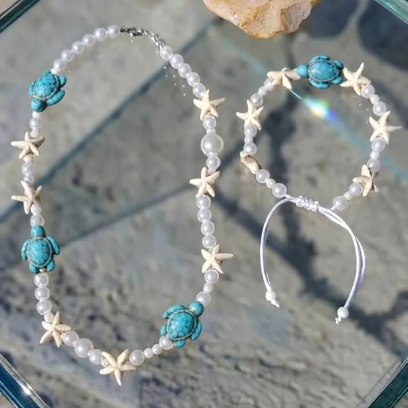 Juego de collar y Pulsera playera 🌞🌞🌞🌞