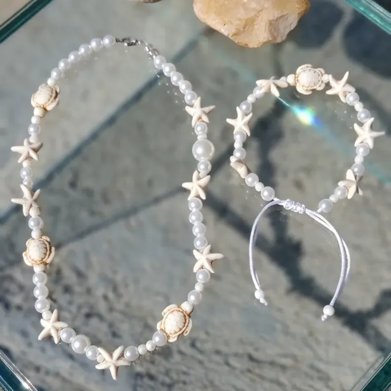 Juego de collar y pulsera 🐚☀️