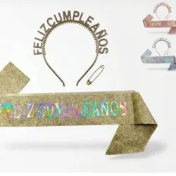 Juegos de Cintillo y Banda de Feliz cumpleaños🎊✨️
