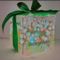 Lámpara de tulipanes infinitos personalizada