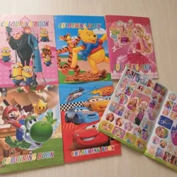 Libro de colorear con calcomanías 🔖✨