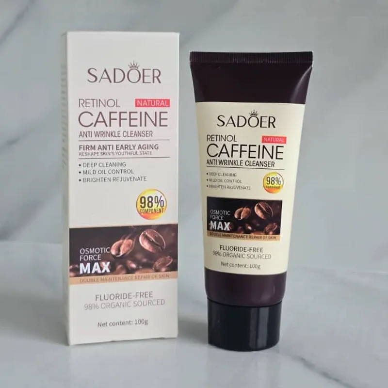 Limpiador Facial Antiarrugas de Retinol y Cafeína☕️
